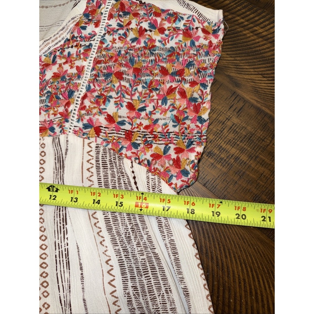 Savanna Jane White Embroidered Blouse Boho Praire Cottagecore‎ Top Medium - Picture 5 of 7